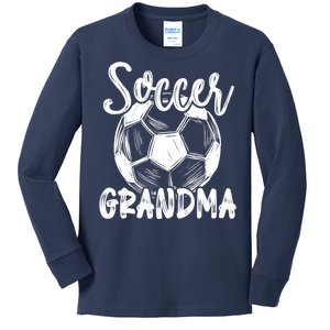 Soccer Grandma Wo Family Matching Team Player Soccer Ball Kids Long Sleeve Shirt