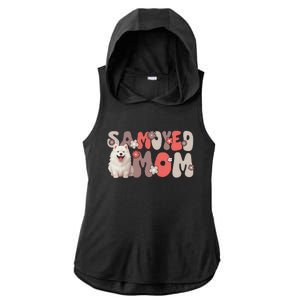 Samoyed Groovy WorldS Best Samoyed Mom Ladies PosiCharge Tri-Blend Wicking Draft Hoodie Tank