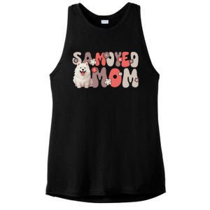 Samoyed Groovy WorldS Best Samoyed Mom Ladies PosiCharge Tri-Blend Wicking Tank