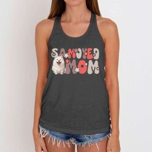 Samoyed Groovy WorldS Best Samoyed Mom Women's Knotted Racerback Tank