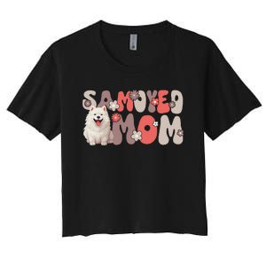 Samoyed Groovy WorldS Best Samoyed Mom Women's Crop Top Tee