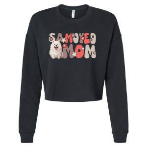 Samoyed Groovy WorldS Best Samoyed Mom Cropped Pullover Crew