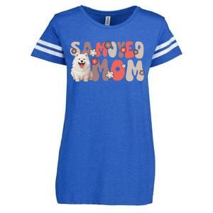 Samoyed Groovy WorldS Best Samoyed Mom Enza Ladies Jersey Football T-Shirt