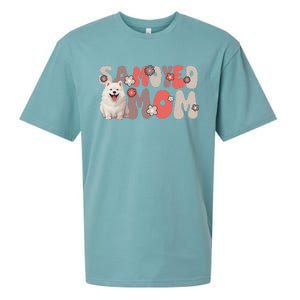 Samoyed Groovy WorldS Best Samoyed Mom Sueded Cloud Jersey T-Shirt