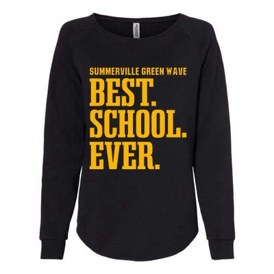 Summerville Green Wave Best Ever Hs Womens California Wash Sweatshirt