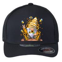 Sunflower Gnome With Bee Hippie Flower mom Flexfit Unipanel Trucker Cap