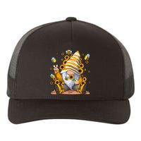 Sunflower Gnome With Bee Hippie Flower mom Yupoong Adult 5-Panel Trucker Hat