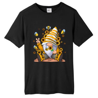 Sunflower Gnome With Bee Hippie Flower mom Tall Fusion ChromaSoft Performance T-Shirt