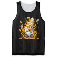 Sunflower Gnome With Bee Hippie Flower mom Mesh Reversible Basketball Jersey Tank