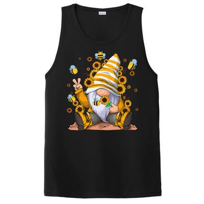 Sunflower Gnome With Bee Hippie Flower mom PosiCharge Competitor Tank