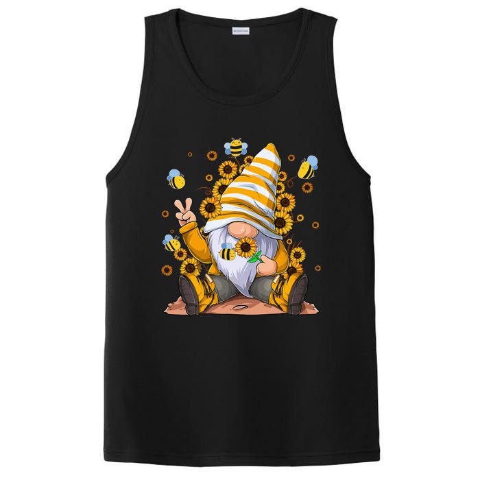 Sunflower Gnome With Bee Hippie Flower mom PosiCharge Competitor Tank