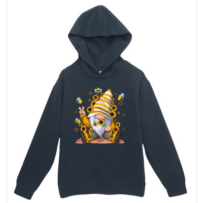 Sunflower Gnome With Bee Hippie Flower mom Urban Pullover Hoodie