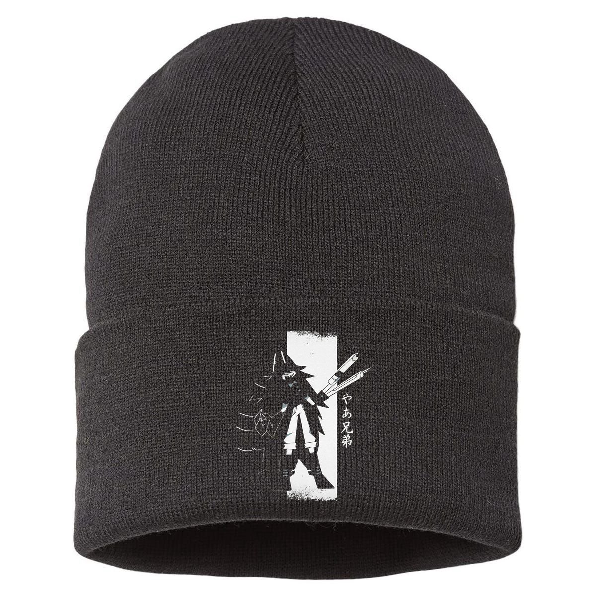 Samurai Girl Warrior Ukiyo Fpe Fundamental Paper Education Sustainable Knit Beanie