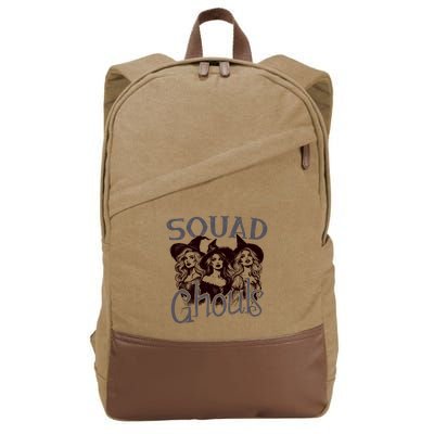 Squad Ghouls Witches Halloween Festive Cotton Canvas Backpack