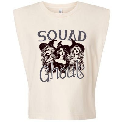 Squad Ghouls Witches Halloween Festive Garment-Dyed Women's Muscle Tee