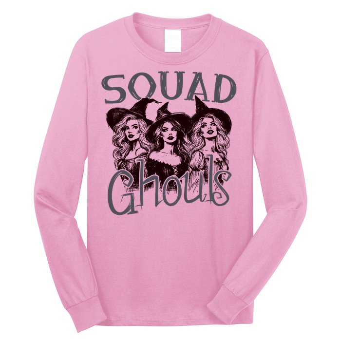 Squad Ghouls Witches Halloween Festive Long Sleeve Shirt