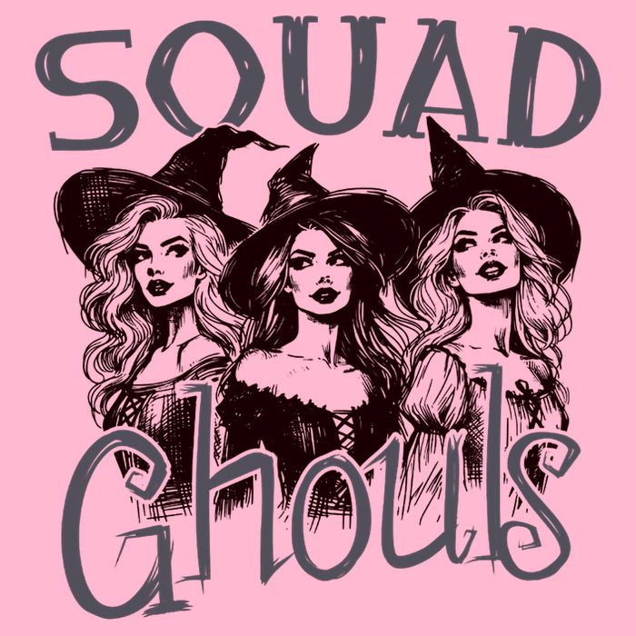 Squad Ghouls Witches Halloween Festive T-Shirt