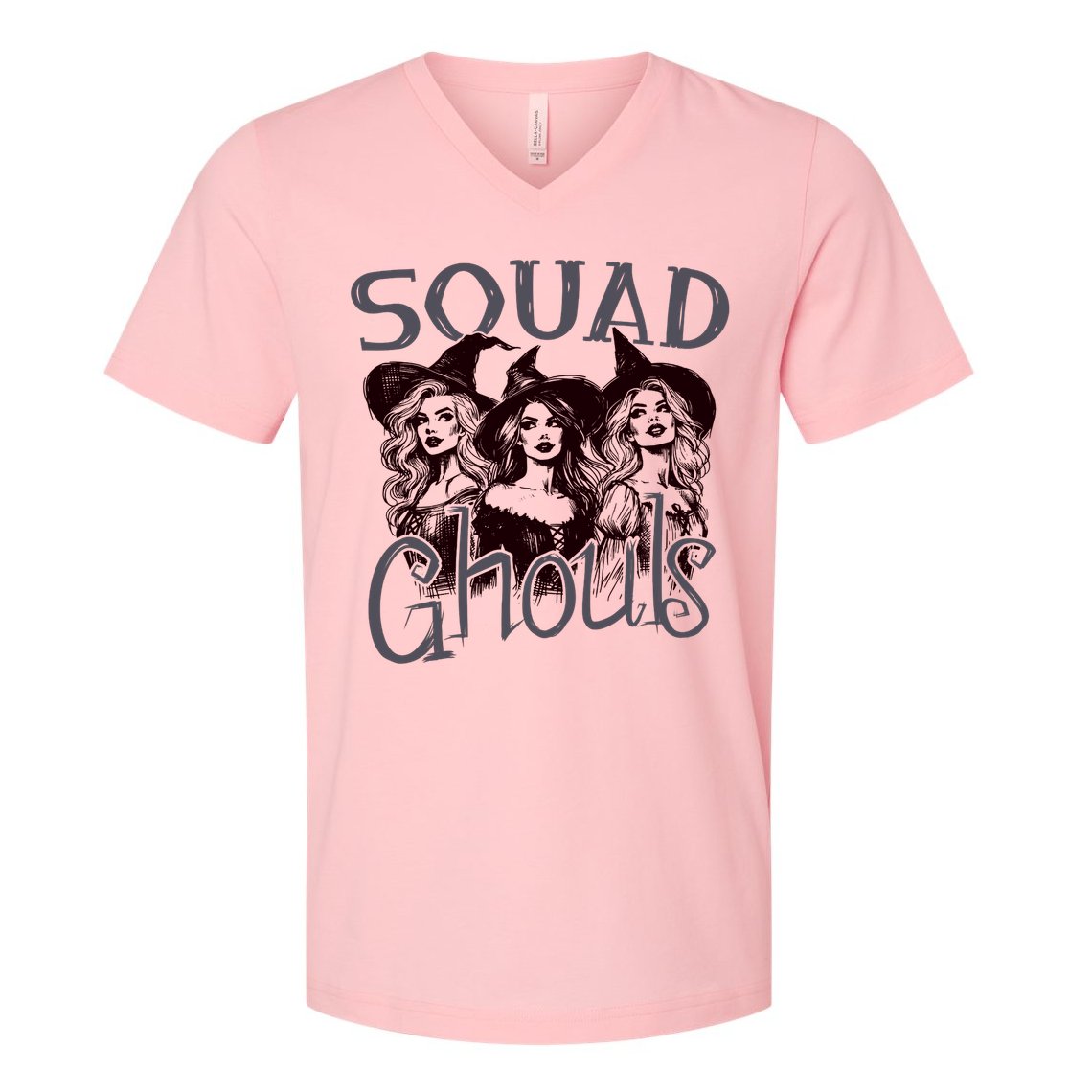 Squad Ghouls Witches Halloween Festive V-Neck T-Shirt
