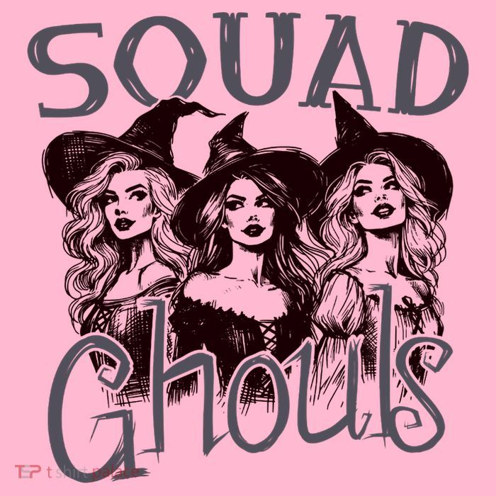 Squad Ghouls Witches Halloween Festive Poster