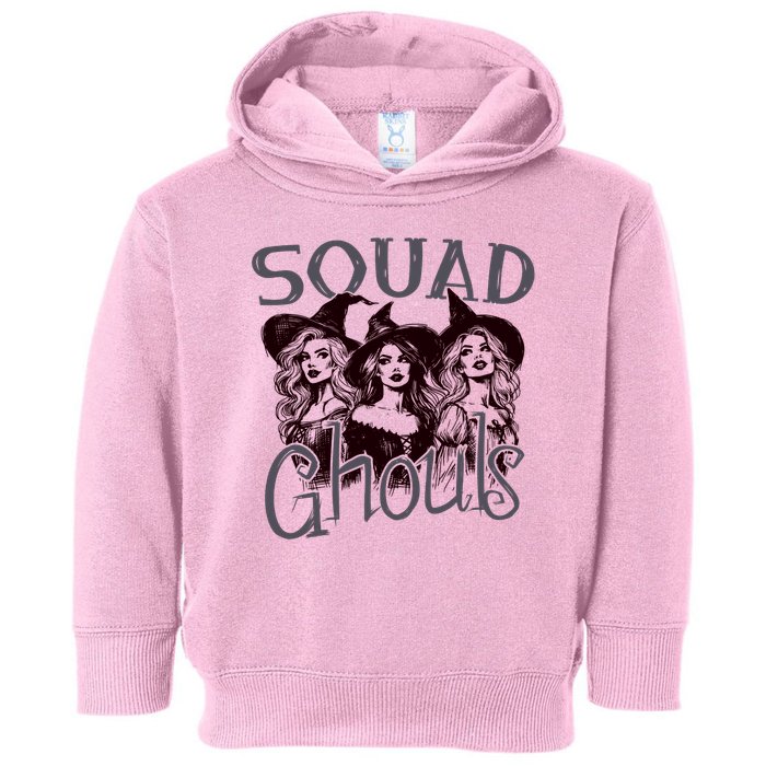 Squad Ghouls Witches Halloween Festive Toddler Hoodie
