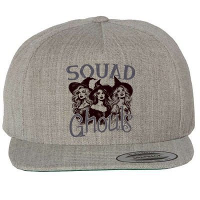 Squad Ghouls Witches Halloween Festive Wool Snapback Cap