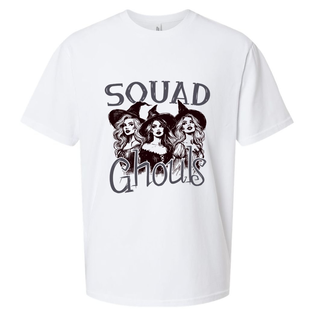 Squad Ghouls Witches Halloween Festive Sueded Cloud Jersey T-Shirt