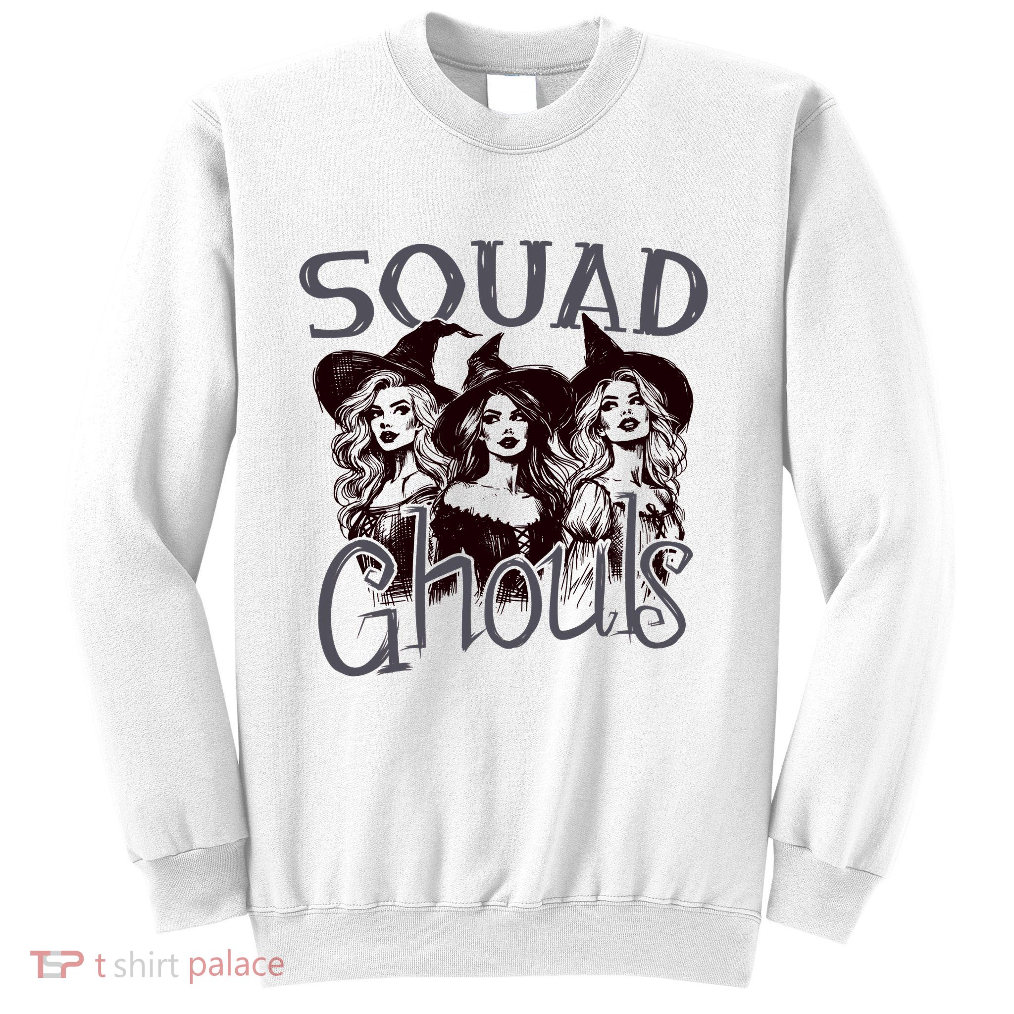 Squad Ghouls Witches Halloween Festive Sweatshirt