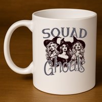 Squad Ghouls Witches Halloween Festive 11oz C Handle Ceramic Mug