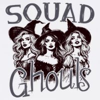 Squad Ghouls Witches Halloween Festive Flatbill Hat