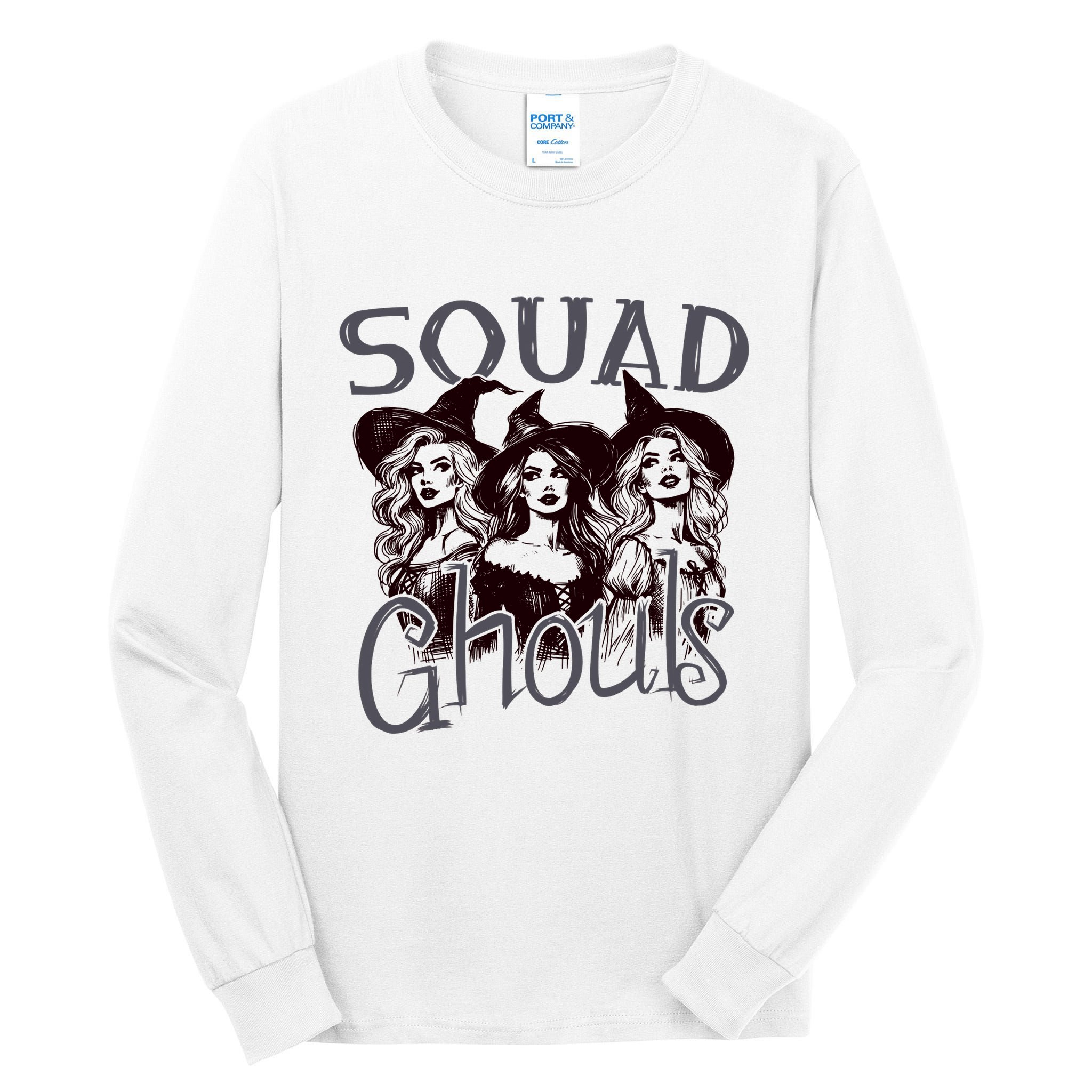 Squad Ghouls Witches Halloween Festive Tall Long Sleeve T-Shirt