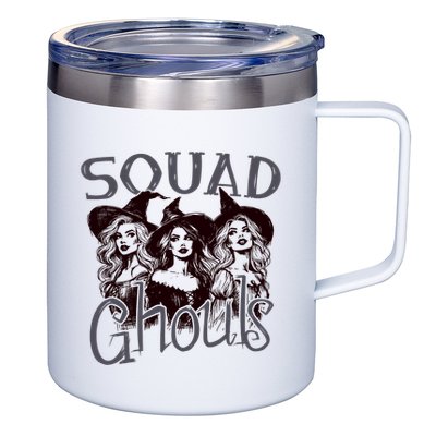 Squad Ghouls Witches Halloween Festive 12oz Stainless Steel Coffee Mug