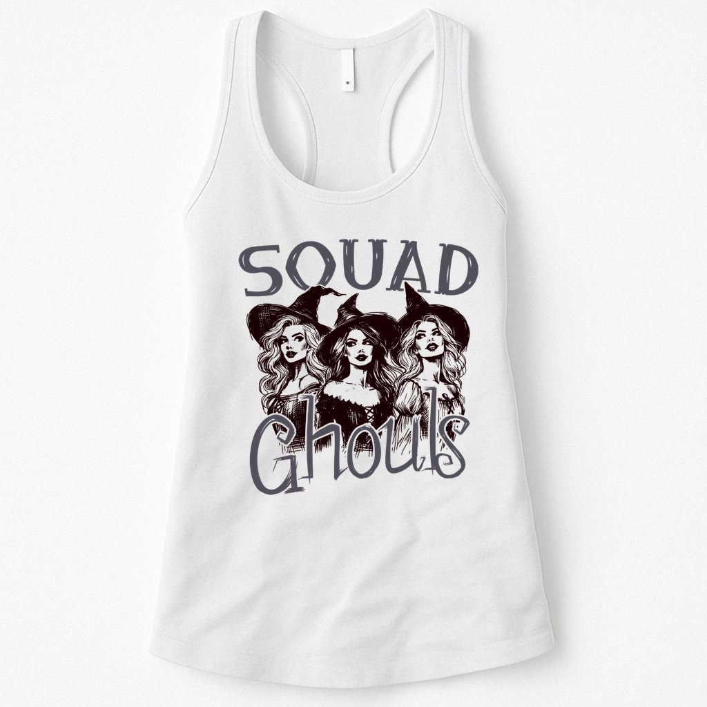 Squad Ghouls Witches Halloween Festive Womens Tank Top