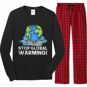 Stop Global Warming Climate Change Awareness Earth Day Long Sleeve Pajama Set