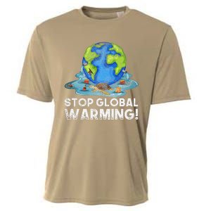 Stop Global Warming Climate Change Awareness Earth Day Cooling Performance Crew T-Shirt