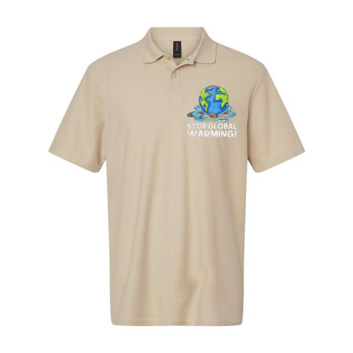 Stop Global Warming Climate Change Awareness Earth Day Softstyle Adult Sport Polo