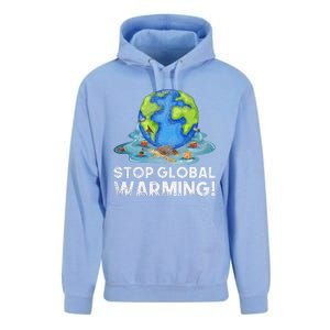 Stop Global Warming Climate Change Awareness Earth Day Unisex Surf Hoodie