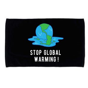 Stop Global Warming Climate Change Earth Day Microfiber Hand Towel