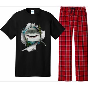 Shark Great White Shark Deep Sea Fishing Funny Shark Pajama Set