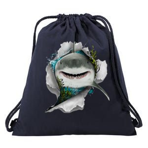 Shark Great White Shark Deep Sea Fishing Funny Shark Drawstring Bag