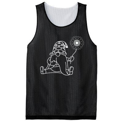 Summer Gnomes With Sunflower Graphic Mesh Reversible Basketball Jersey Tank