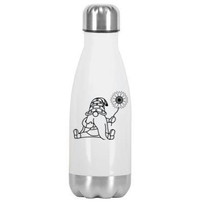 Summer Gnomes With Sunflower Graphic Stainless Steel Insulated Water Bottle