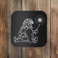 Summer Gnomes With Sunflower Coaster