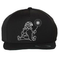 Summer Gnome With Sunflower Wool Snapback Cap