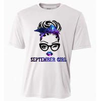 september galaxy wink eye woman face wink eyes lady Cooling Performance Crew T-Shirt