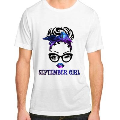 september galaxy wink eye woman face wink eyes lady Adult ChromaSoft Performance T-Shirt