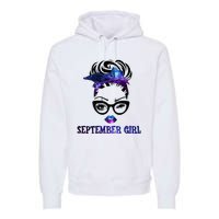 september galaxy wink eye woman face wink eyes lady Premium Hoodie