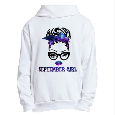 september galaxy wink eye woman face wink eyes lady Urban Pullover Hoodie