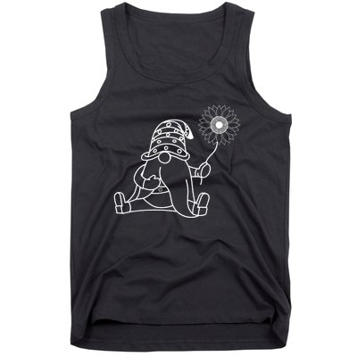 Summer Gnome With Sunflower Tank Top