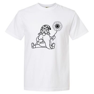 Summer Gnome With Sunflower Garment-Dyed Heavyweight T-Shirt