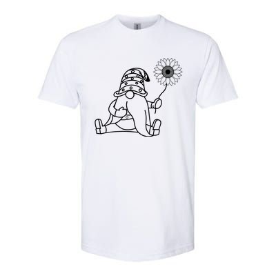 Summer Gnome With Sunflower Softstyle CVC T-Shirt